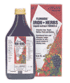 bottle and package of Iron + Herbs